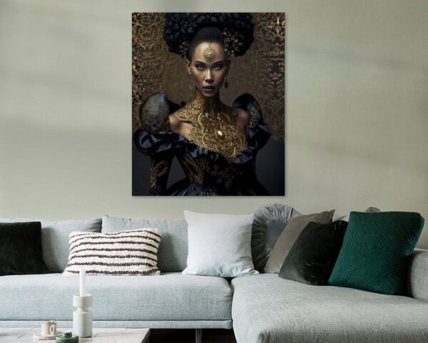 Mode, Avant Garde, Gouden Bruidsjurk #2 door Hive Arts Studio op canvas, poster, behang en meer impressie 9177571400912829285