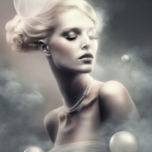 Parel in de mist, een droom door Hive Arts Studio op canvas, poster, behang en meer impressie c7b402ebccad