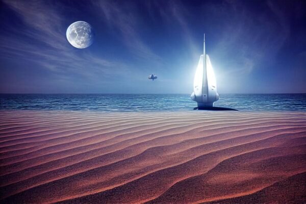 Holiday Planet #2 door Hive Arts Studio op canvas, poster, behang en meer indruk 78d1a9ffaa0a