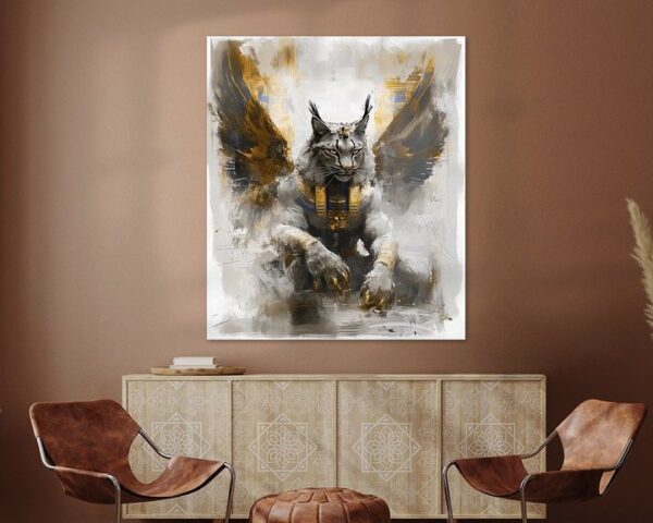 Eternal Guardian: The Lynx Sphinx by Hive Arts Studio on canvas, poster, wallpaper and more impression eba25190ecc9