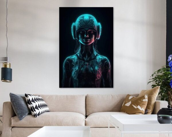 Futura Femme: A Symphony in Neon by Hive Arts Studio on canvas, poster, wallpaper and more impression 0c8a029b56c6