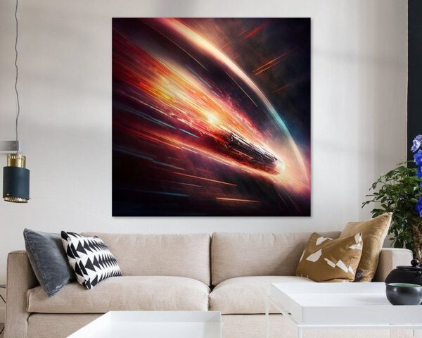 De lichtsnelheid, het doorbreken van de barrière door Hive Arts Studio op canvas, poster, behang en meer impressie 473f7ea81c00