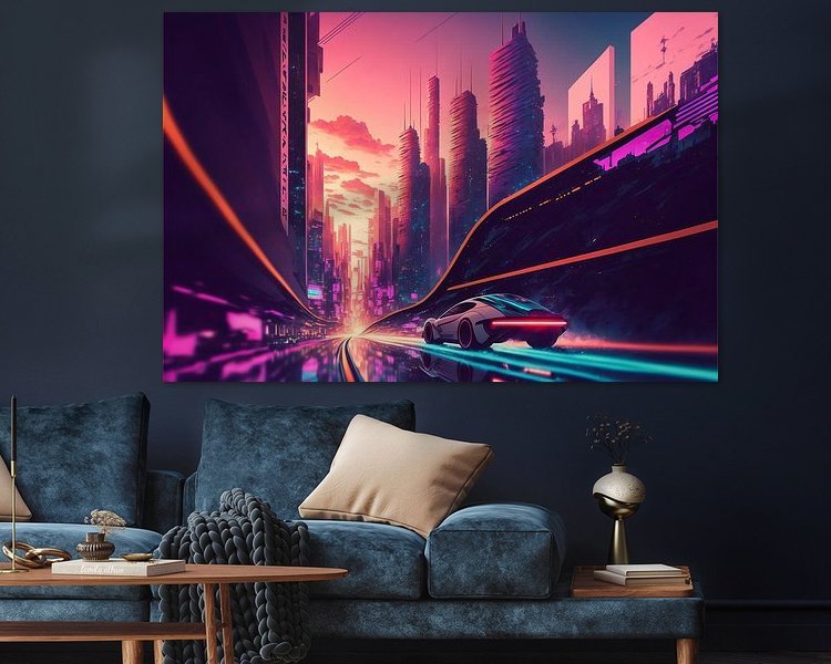 Cyber-speed, hyper-lapse, vaporwave by Hive Arts Studio on canvas, poster, wallpaper and more impression b4428be17b29