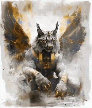Eternal Guardian: The Lynx Sphinx by Hive Arts Studio on canvas, poster, wallpaper and more impression beaaf180b8d5